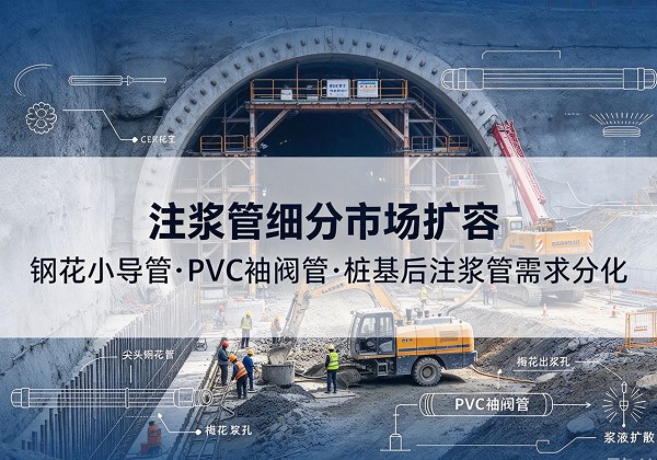 亭湖注浆管细分市场扩容，隧道钢花小导管、PVC 袖阀管、桩基后注浆管需求分化